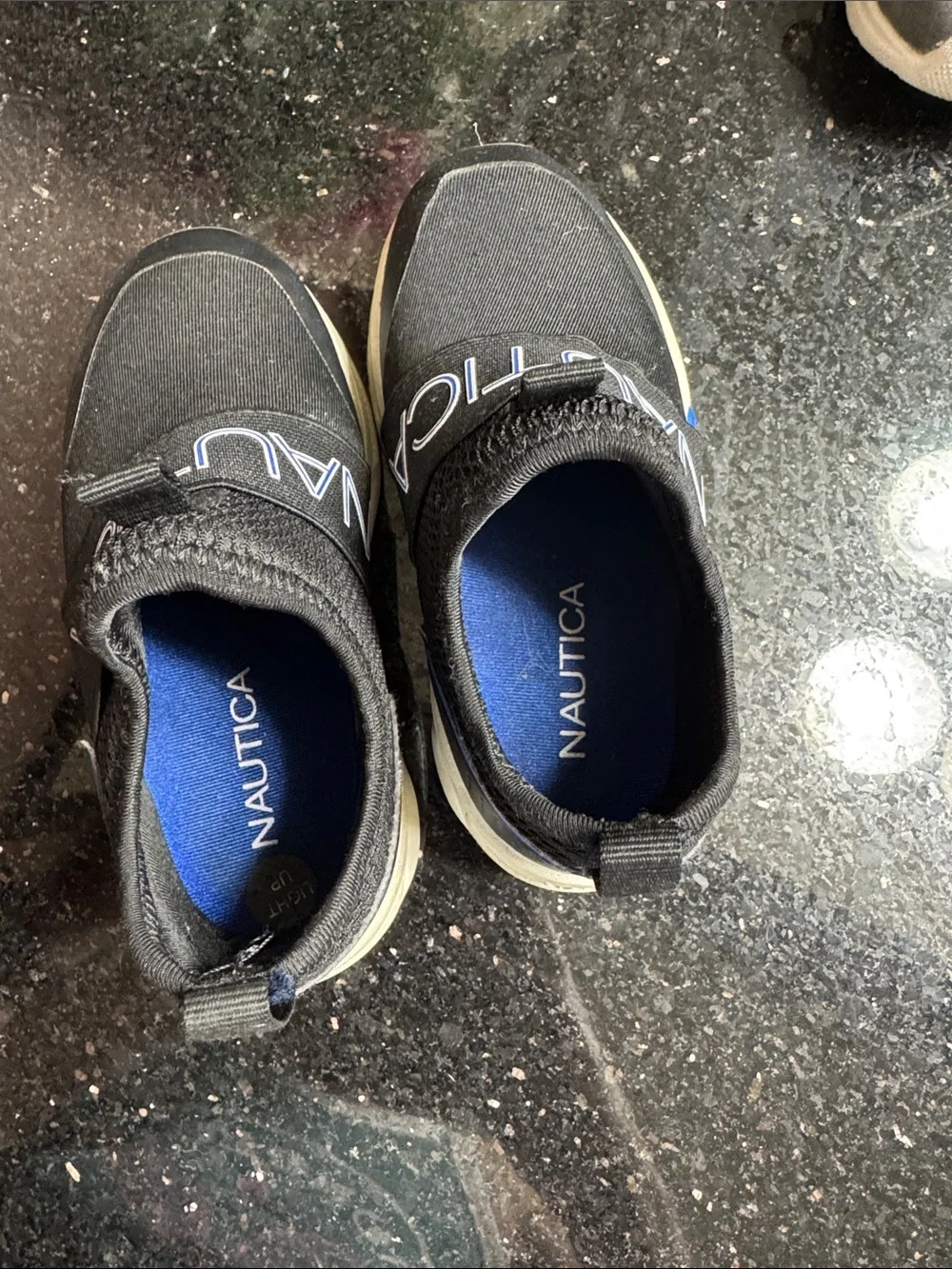 OshKosh B'gosh Black Nautica Slip-On Kids Sneakers